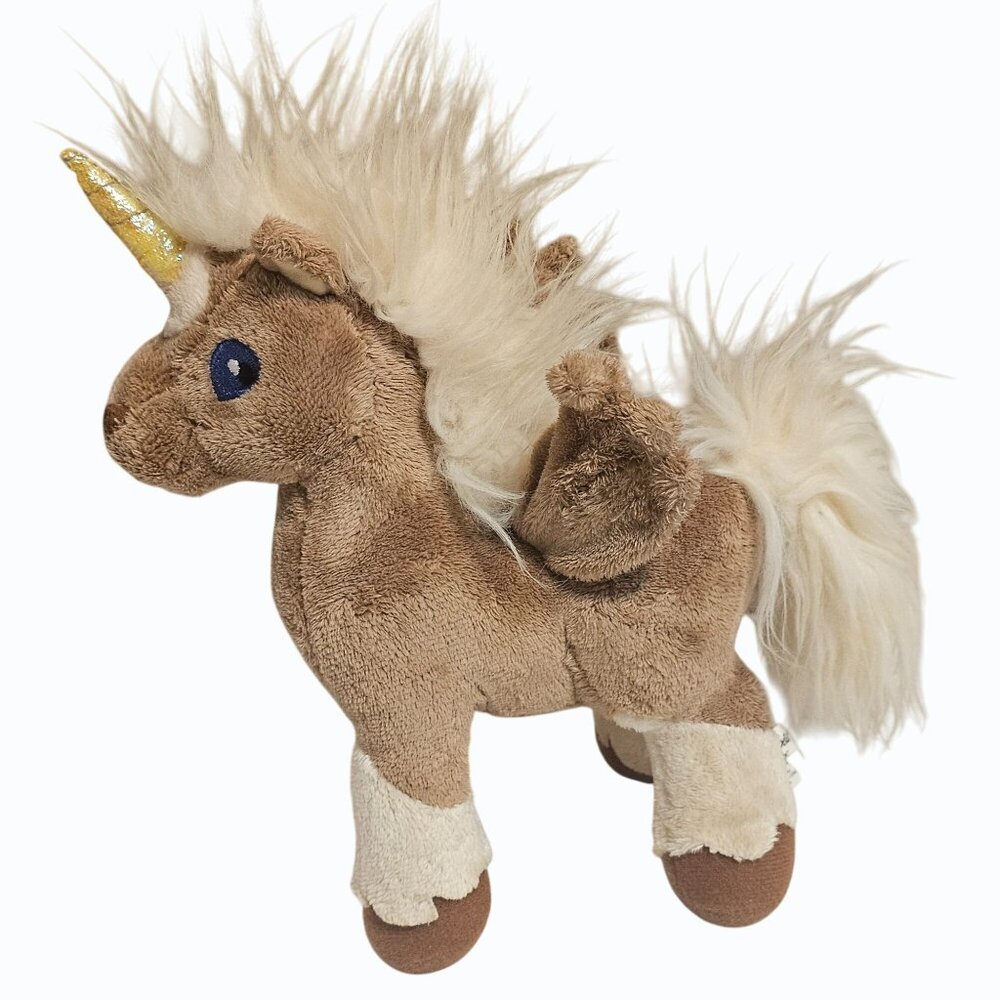 Neopets Brown Uni Plush 2004 with Tags Alaricorn Pegasus Unicorn Horse 7”